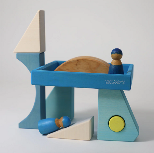 Jeu de construction puzzle Bateau bleu Grimm's