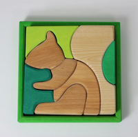 Jeu de construction puzzle écureuil vert Grimm's