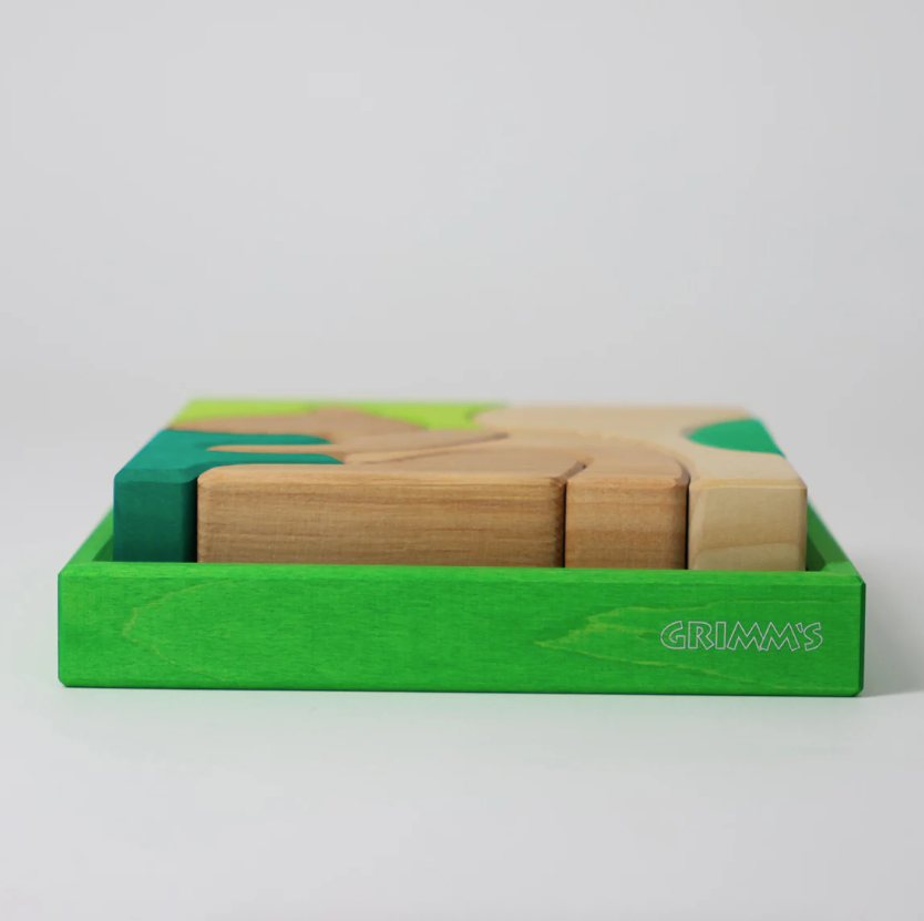 Jeu de construction puzzle écureuil vert Grimm's