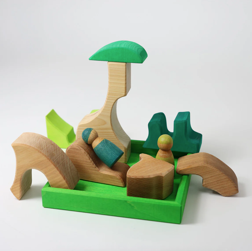 Jeu de construction puzzle écureuil vert Grimm's