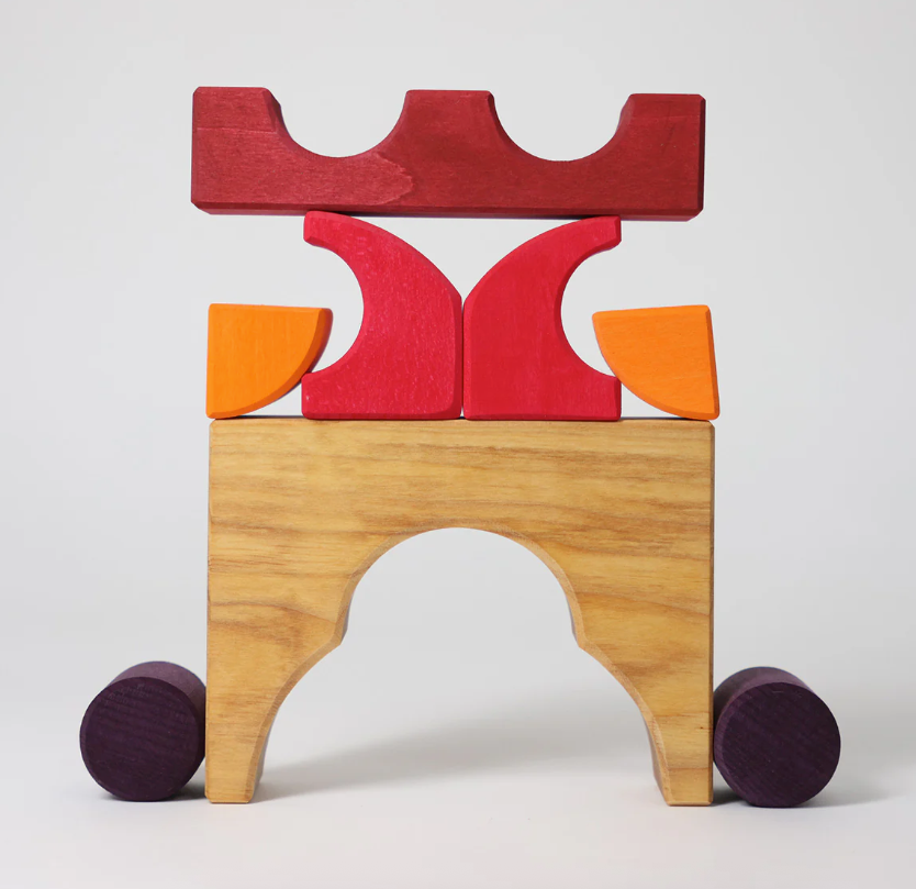 Jeu de construction puzzle voiture rouge Grimm's