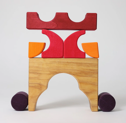 Jeu de construction puzzle voiture rouge Grimm's