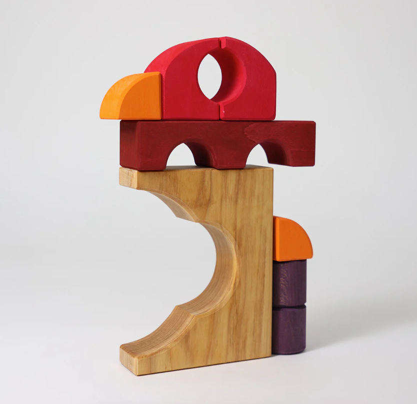 Jeu de construction puzzle voiture rouge Grimm's
