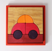 Jeu de construction puzzle voiture rouge Grimm's