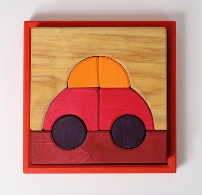 Jeu de construction puzzle voiture rouge Grimm's