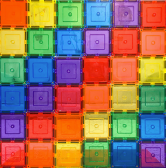 Jeu magnétique Learn & Grow - Lot de 36 carrés