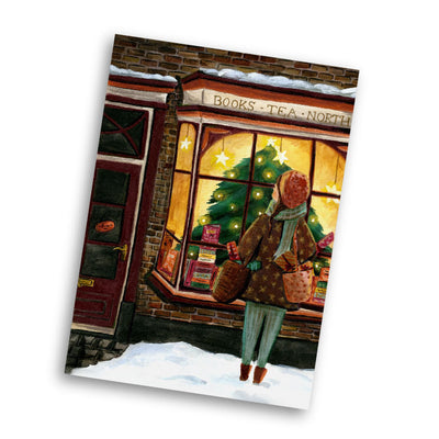 Carte postale Christmas Shopping - Illustratrice E. Bennink