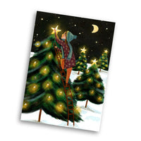 Carte postale Decorate the Tree - Illustratrice E. Bennink