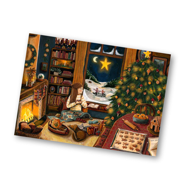 Carte postale Cosy Christmas - Illustratrice E. Bennink