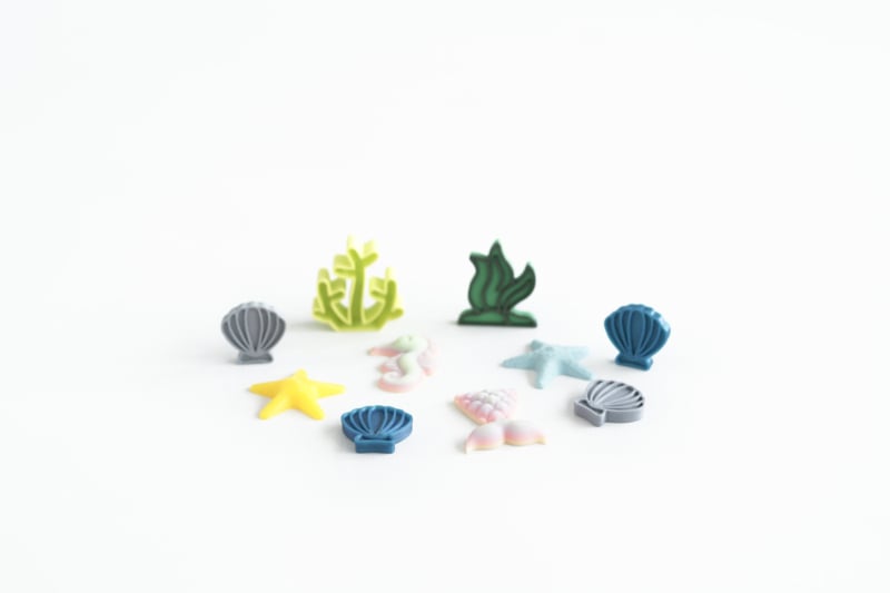 Kiddi Magic Mini's Loose parts jeu sensoriel L'Océan -Lot de 10