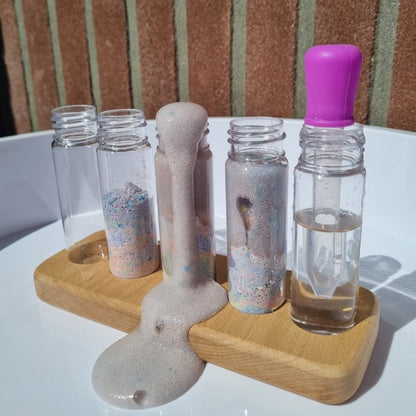 Kiddi Support en bois pour Jeu de potions magique 5 tubes