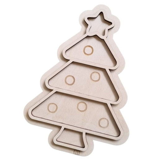 Kiddi Support sensoriel à remplir en bois - Arbre de Noël