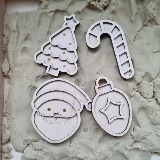 Kiddi Supports sensoriels à remplir en bois - Noël