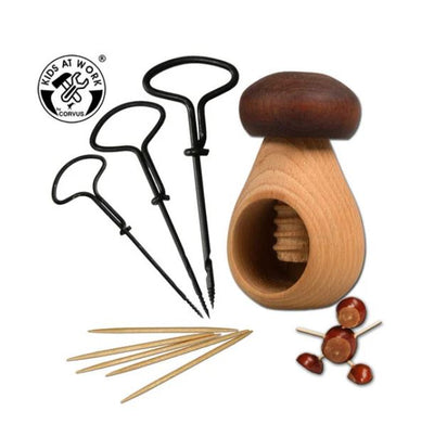 Kids at Work - Corvus Set de bricolage Champignon casse-noix Marron
