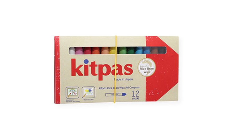 Kitpas Crayons de cire multisurfaces et vitres - Lot de 12 couleurs
