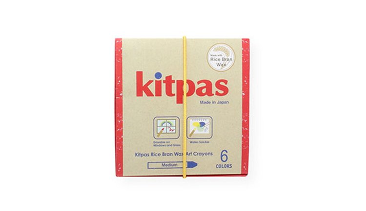 Kitpas Crayons de cire  - Lot de 6 couleurs multisurfaces et vitres