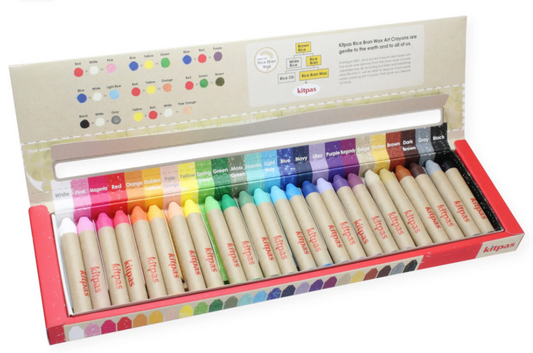 Kitpas Crayons de cire multisurfaces et vitres - Lot de 24 couleurs