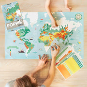 La carte du monde Poster créatif - 1600 autocollants Poppik