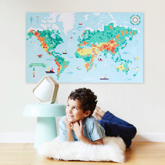 La carte du monde Poster créatif - 1600 autocollants Poppik