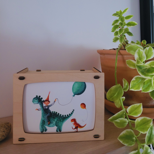 Lampe en bois pour Carte Postale