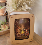 Lampe en bois pour Carte Postale - Bois d'érable