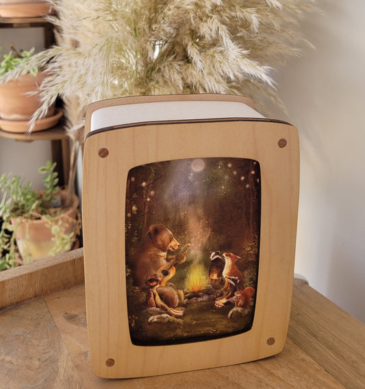 Lampe en bois pour Carte Postale - Bois d'érable