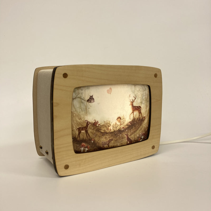 Lampe en bois pour Carte Postale - Bois d'érable
