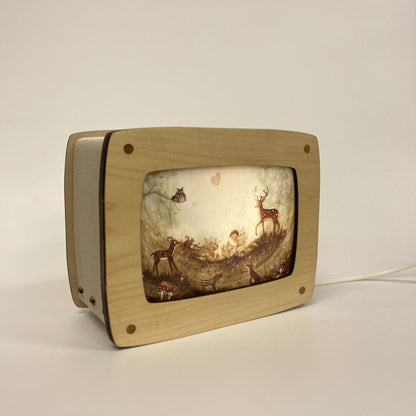 Lampe en bois pour Carte Postale - Bois d'érable