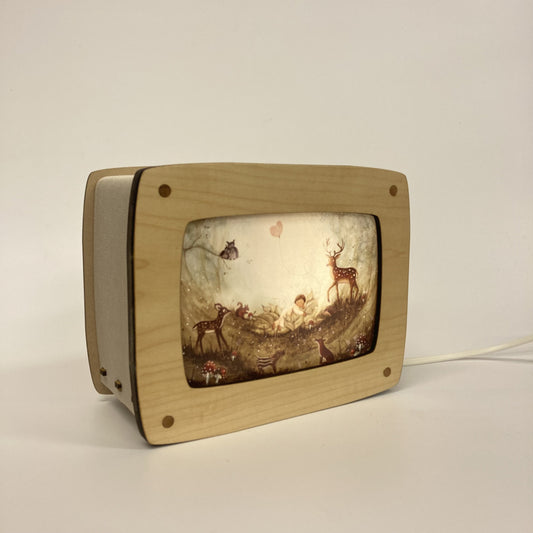 Lampe en bois pour Carte Postale - Bois d'érable