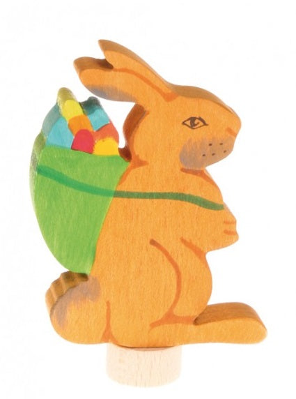Figurine en bois Lapin avec panier GRIMM's