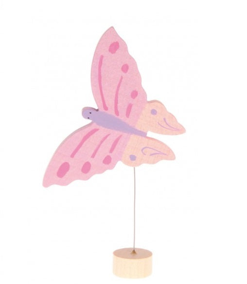 Figurine en bois Papillon Rose GRIMM's
