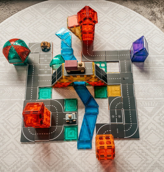Learn & Grow Toys Toppers - La route - 40 pièces Magnétiques