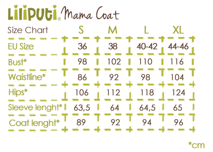 Liliputi Mamacoat manteau de portage et grossesse 4en1 Life Force