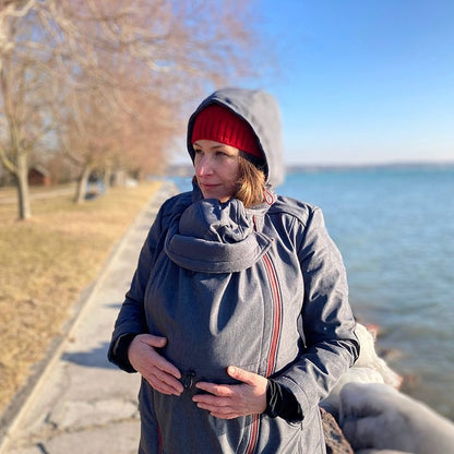 Liliputi Mamacoat manteau de portage et grossesse 4 en 1 Antracit