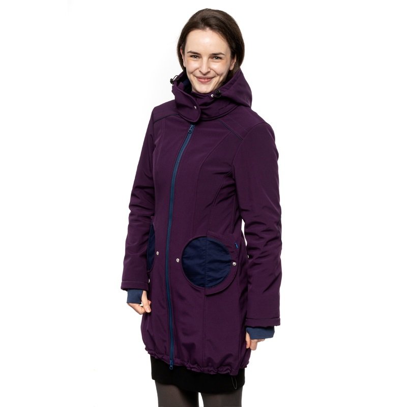 Liliputi Mamacoat manteau de portage et grossesse 4en1 Blue Plum