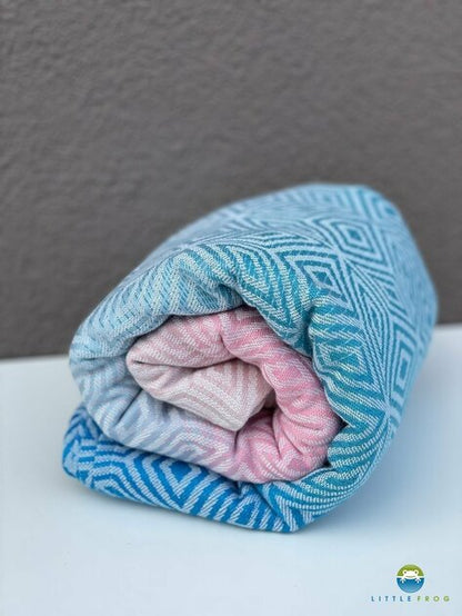 Little Frog Echarpe de portage Jacquard Elafonisi Cube