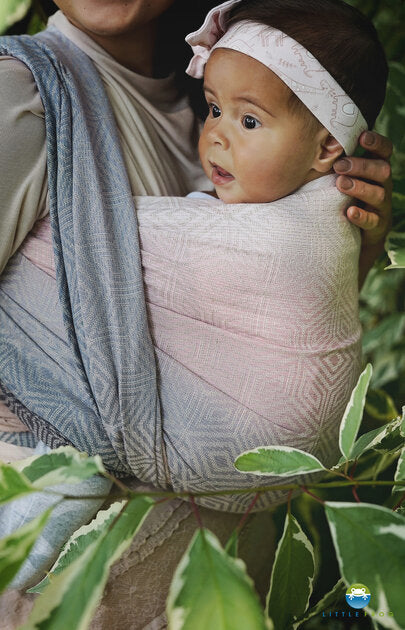 Little Frog Echarpe de portage Jacquard Foggy Cube