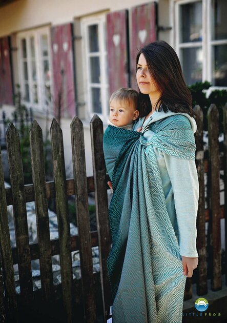 Little Frog RingSling Jacquard Evergreen Cube