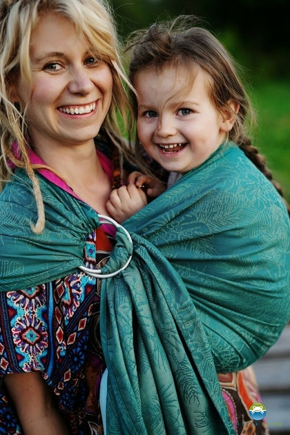 Little Frog RingSling Jacquard Green Samoa