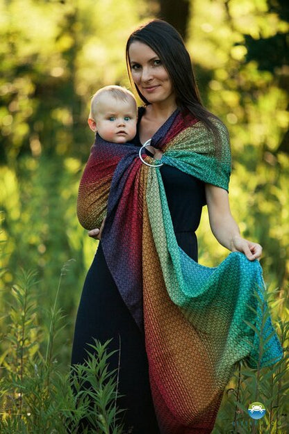 RingSling Little Frog Lovely Black Rainbow