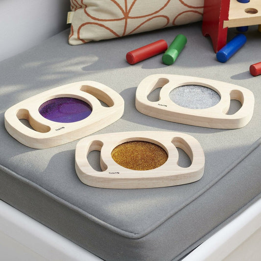 Lot de 3 panneaux sensoriels à Paillettes - Tickit
