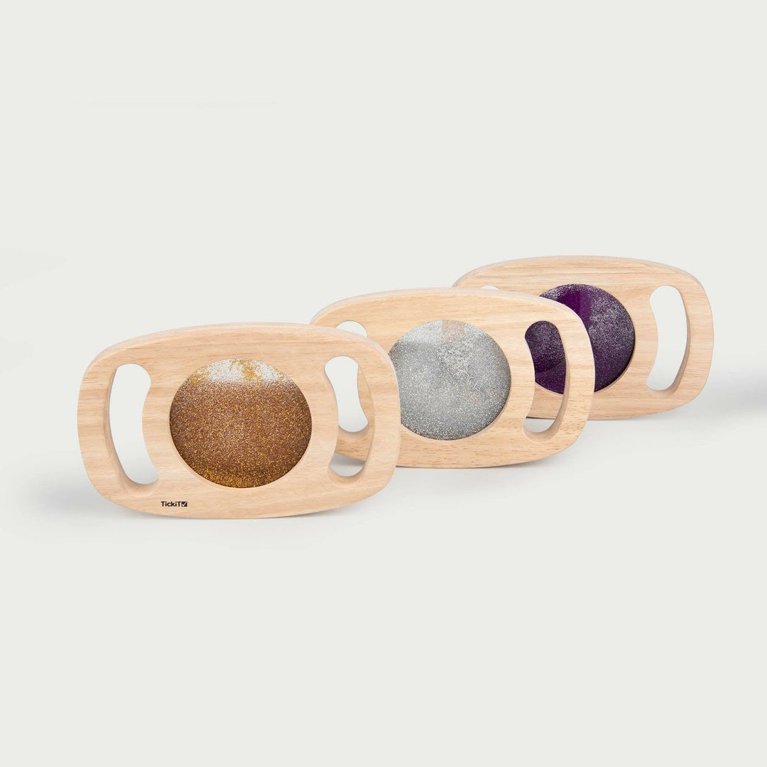 Lot de 3 panneaux sensoriels à Paillettes - Tickit