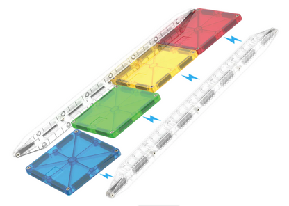 Magna Tiles Jeu magnétique Rail Racers - 90 pièces