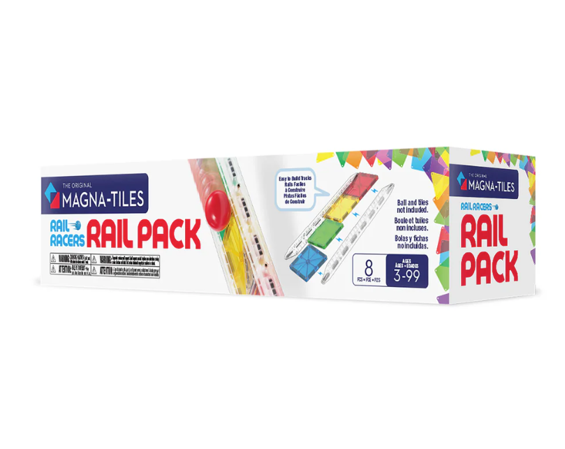 Magna Tiles Jeu magnétique Rail Racers - Lot de 8