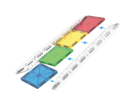 Magna Tiles Jeu magnétique Rail Racers - Lot de 8