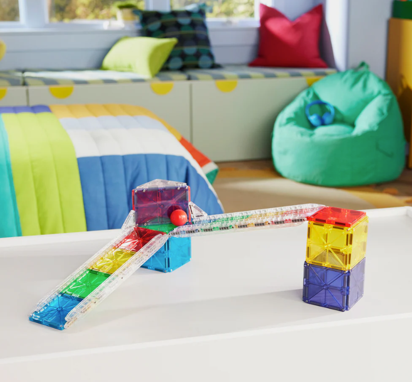 Magna Tiles Jeu magnétique Rail Racers - Lot de 8