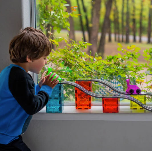 Magna Tiles Jeu magnétique Route Downhill Duo - 40 pièces