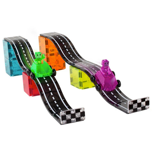 Magna Tiles Jeu magnétique Route Downhill Duo - 40 pièces