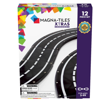 Magna Tiles Jeu magnétique Xtras Route - Lot de 12