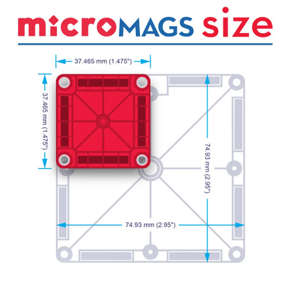 Magna-Tiles Micromags Jeu magnétique Combi Set de 20 pièces